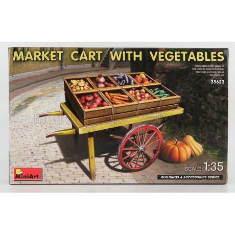 MINIART ACCESSORIES CARRETTO DELLA FRUTTA - MARKET CART WITH VEGETABLES 1/35