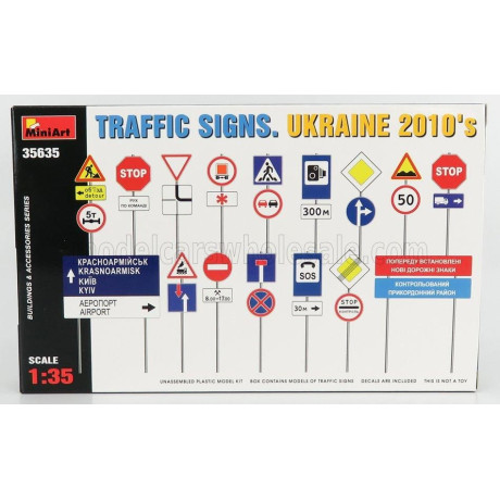 MINIART ACCESSORIES SEGNALI STRADALI - TRAFFIC SIGNS UKRAINE 2010 1/35