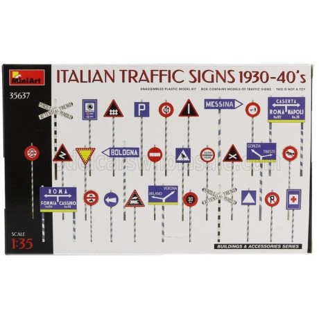 MINIART ACCESSORIES SEGNALI STRADALI - ITALIAN TRAFFIC SIGNS 1930-1940 1/35