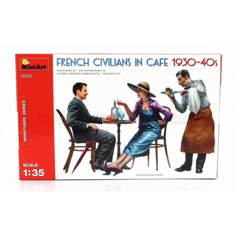 MINIART FIGURES FRENCH CIVILIANS IN CAFE 1930-40s 1/35