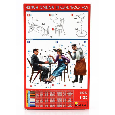 MINIART FIGURES FRENCH CIVILIANS IN CAFE 1930-40s 1/35