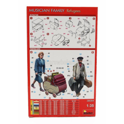 MINIART FIGURES REFUGEES MUSICIAN FAMILY 1/35