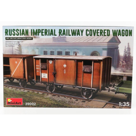 MINIART ACCESSORIES RUSSIAN IMPERIAL RAILWAY COVERED WAGON 1/35