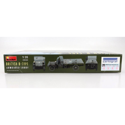 MINIART TRUCK BRITISH B-TYPE ARMOURED LORRY MILITARY 1916 1/35