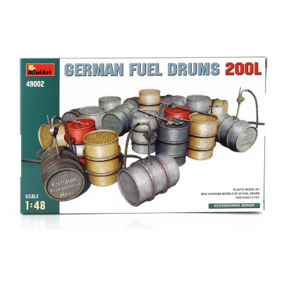 MINIART ACCESSORIES GERMAN GASOLINE FUEL DRUMS 200 LITRE 1/48