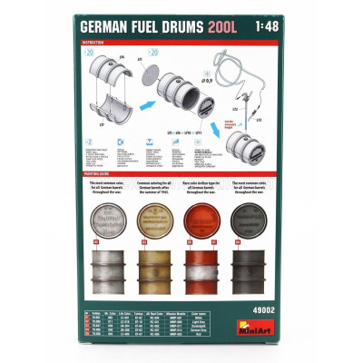 MINIART ACCESSORIES GERMAN GASOLINE FUEL DRUMS 200 LITRE 1/48