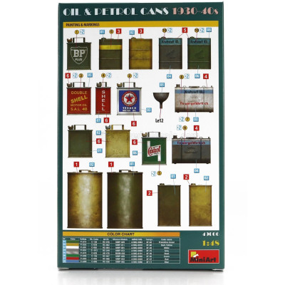 MINIART ACCESSORIES OIL & PETROL CANS 1930-1940 1/48