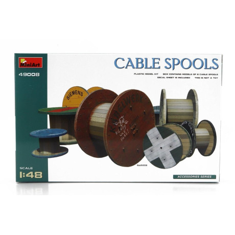 MINIART ACCESSORIES CABLE SPOOLS 1/48