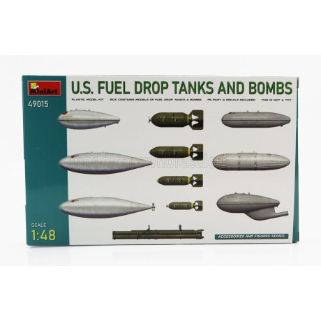 MINIART ACCESSORIES MILITARY U.S. FUEL DROP TANKS AND BOMB 1/48
