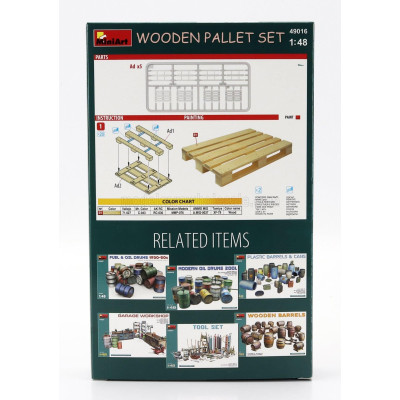 MINIART ACCESSORIES WOODEN1950 PALLET SET 1/48
