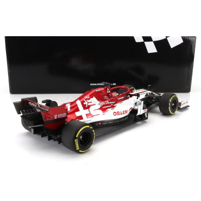 MINICHAMPS ALFA ROMEO F1  C39 TEAM RACING ORLEN N 7 AUSTRIAN GP 2020 KIMI RAIKKONEN - WHITE RED MET 1/18