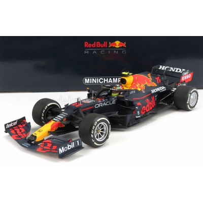 MINICHAMPS RED BULL F1  RB16B HONDA RA620H TEAM ASTON MARTIN N 11 MONACO GP 2021 SERGIO PEREZ - MATT BLUE YELLOW RED 1/18