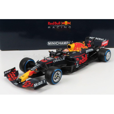 MINICHAMPS RED BULL F1  RB16B HONDA RA620H TEAM ASTON MARTIN N 33 WINNER BELGIUM GP 2021 MAX VERSTAPPEN - MATT BLUE YELLOW RED 1