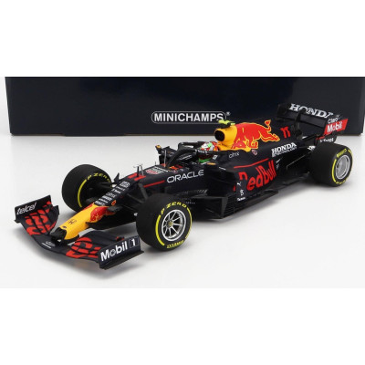 MINICHAMPS RED BULL F1  RB16B HONDA RA620H TEAM ASTON MARTIN N 11 3rd MEXICO GP 2021 SERGIO PEREZ - MATT BLUE YELLOW RED 1/18