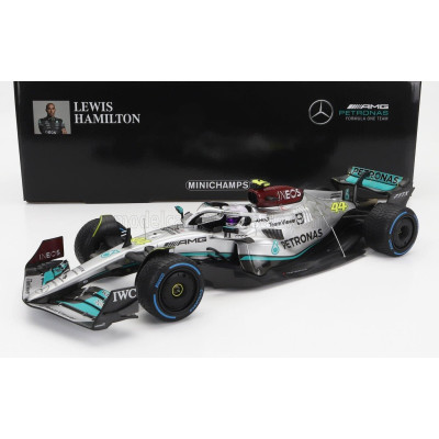 MINICHAMPS MERCEDES GP F1 W13E TEAM MERCEDES-AMG PETRONAS F1 N 63 MONACO GP WITH RAIN TIRES 2022 GEORGE RUSSEL - SILVER GREEN 1/