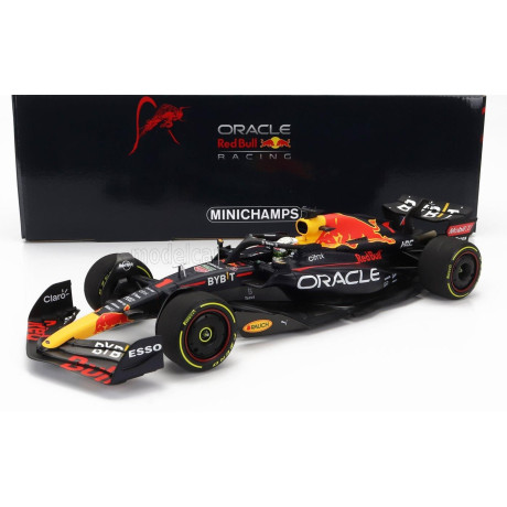 MINICHAMPS RED BULL F1  RB18 TEAM ORACLE RED BULL RACING N 1 WINNER FRENCH GP WORLD CHAMPION 2022 MAX VERSTAPPEN - MATT BLUE YEL