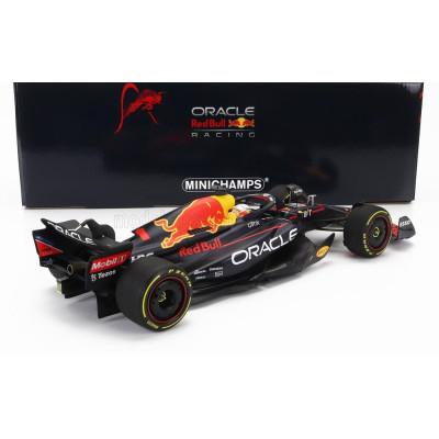 MINICHAMPS RED BULL F1  RB18 TEAM ORACLE RED BULL RACING N 1 WINNER FRENCH GP WORLD CHAMPION 2022 MAX VERSTAPPEN - MATT BLUE YEL
