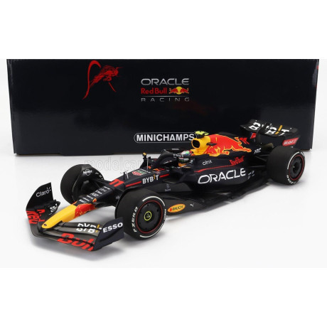 MINICHAMPS RED BULL F1  RB18 TEAM ORACLE RED BULL RACING N 11 2nd BELGIUM GP 2022 SERGIO PEREZ - MATT BLUE YELLOW RED 1/18
