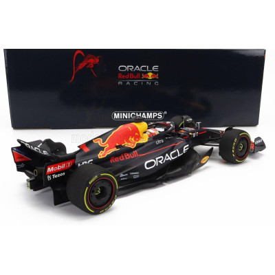 MINICHAMPS RED BULL F1  RB18 TEAM ORACLE RED BULL RACING N 1 WORLD CHAMPION WINNER DUTCH GP 2022 MAX VERSTAPPEN - MATT BLUE YELL