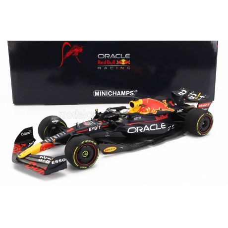 MINICHAMPS RED BULL F1  RB18 TEAM ORACLE RED BULL RACING N 1 WINNER ITALY GP WORLD CHAMPION 2022 MAX VERSTAPPEN - MATT BLUE YELL