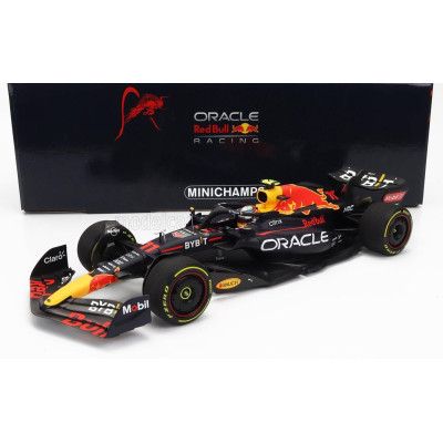 MINICHAMPS RED BULL F1  RB18 TEAM ORACLE RED BULL RACING N 11 WINNER SINGAPORE GP 2022 SERGIO PEREZ - MATT BLUE YELLOW RED 1/18