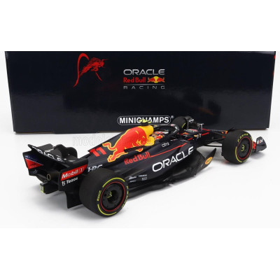 MINICHAMPS RED BULL F1  RB18 TEAM ORACLE RED BULL RACING N 11 WINNER SINGAPORE GP 2022 SERGIO PEREZ - MATT BLUE YELLOW RED 1/18