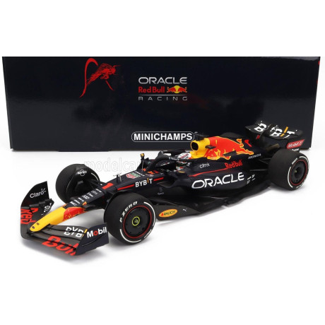 MINICHAMPS RED BULL F1  RB18 TEAM ORACLE RED BULL RACING N 1 WINNER AUSTIN USA GP WORLD CHAMPION 2022 MAX VERSTAPPEN - MATT BLUE