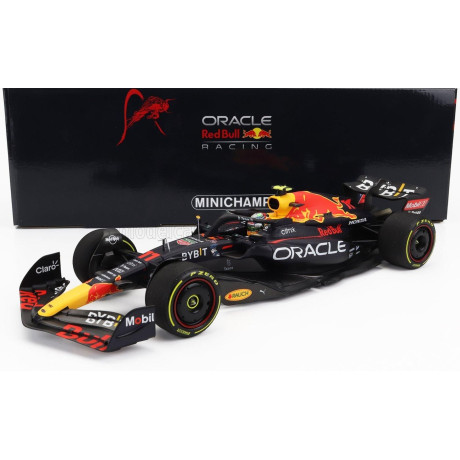 MINICHAMPS RED BULL F1  RB18 TEAM ORACLE RED BULL RACING N 11 3rd ABU DHABI GP 2022 SERGIO PEREZ - MATT BLUE YELLOW RED 1/18