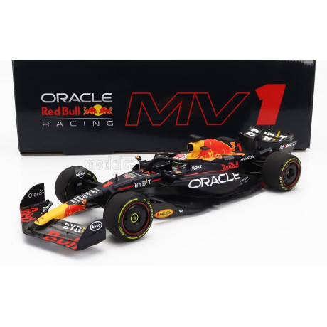 MINICHAMPS RED BULL F1  RB19 TEAM ORACLE RED BULL RACING N 1 WORLD CHAMPION WINNER MONACO GP 2023 MAX VERSTAPPEN - MATT BLUE 1/1