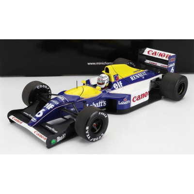 MINICHAMPS WILLIAMS F1  FW14B RENAULT N 6 SEASON 1992 RICCARDO PATRESE - BLUE YELLOW WHITE 1/18