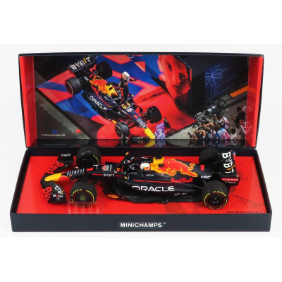 MINICHAMPS RED BULL F1  RB18 TEAM ORACLE RED BULL RACING N 1 WINNER SAUDI ARABIA GP WORLD CHAMPION 2022 MAX VERSTAPPEN - MATT BL