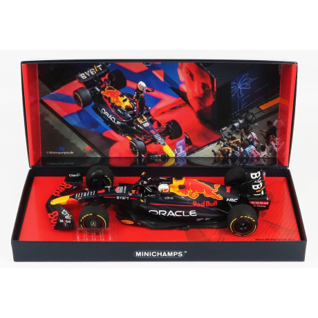 MINICHAMPS RED BULL F1  RB18 TEAM ORACLE RED BULL RACING N 1 WINNER SAUDI ARABIA GP WORLD CHAMPION 2022 MAX VERSTAPPEN - MATT BL