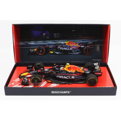 MINICHAMPS RED BULL F1  RB18 TEAM ORACLE RED BULL RACING N 11 POLE POSITION SAUDI ARABIA GP 2022 SERGIO PEREZ - MATT BLUE YELLOW
