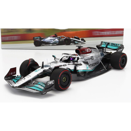 MINICHAMPS MERCEDES GP F1 W13E TEAM MERCEDES-AMG PETRONAS F1 N 63 3rd AUSTRALIAN GP 2022 GEORGE RUSSEL - SILVER GREEN 1/18