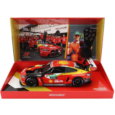 MINICHAMPS BMW 4-SERIES M4 GT3 TEAM SCHUBERT MOTORSPORT N 31 WINNER DTM HOCKENHEIM CHAMPION 2022 SHELDON VAN DER LINDE - RED BLA