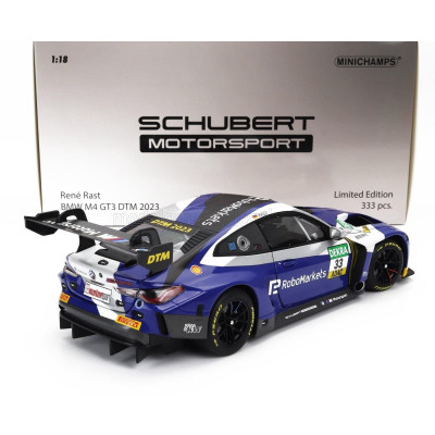 MINICHAMPS BMW 4-SERIES M4 GT3 TEAM SCHUBERT MOTORSPORT N 33 SEASON DTM 2023 RENE RAST - BLUE BLACK 1/18