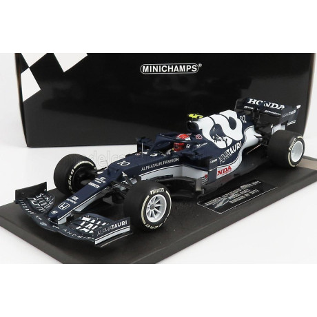 MINICHAMPS ALPHA TAURI F1  AT02 HONDA RA620H TEAM ALPHA TAURI N 10 BAHRAIN GP 2021 PIERRE GASLY - WHITE BLUE 1/18