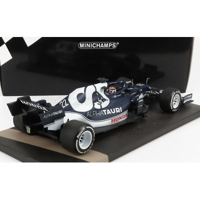 MINICHAMPS ALPHA TAURI F1  AT02 HONDA RA620H TEAM ALPHA TAURI N 22 BAHRAIN GP 2021 YUKI TSUNODA - WHITE BLUE 1/18