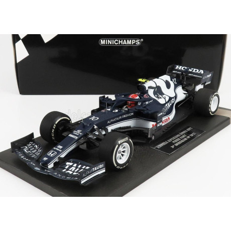 MINICHAMPS ALPHA TAURI F1  AT02 HONDA RA620H TEAM ALPHA TAURI N 10 3rd AZERBAIJAN GP 2021 PIERRE GASLY - WHITE BLUE 1/18