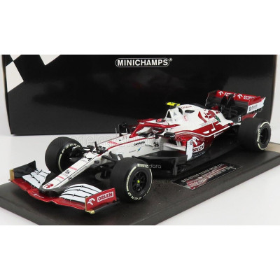 MINICHAMPS ALFA ROMEO F1  C41 TEAM ORLEN RACING N 99 LAST RACE ABU DHABI GP 2021 ANTONIO GIOVINAZZI - WHITE RED MET 1/18