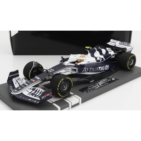 MINICHAMPS ALPHA TAURI F1 AT03 HONDA TEAM ALPHA TAURI N 22 BAHRAIN GP 2022 YUKI TSUNODA - WHITE BLUE 1/18