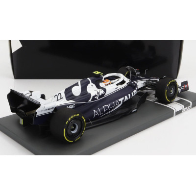 MINICHAMPS ALPHA TAURI F1 AT03 HONDA TEAM ALPHA TAURI N 22 BAHRAIN GP 2022 YUKI TSUNODA - WHITE BLUE 1/18