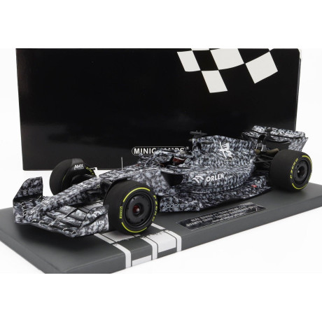 MINICHAMPS ALFA ROMEO F1  C42 TEAM ORLEN RACING N 24 TEST BARCELONA 2022 GUANYU ZHOU - BLACK WHITE 1/18
