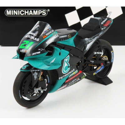MINICHAMPS YAMAHA YZR-M1 TEAM PETRONAS YAMAHA SRT N 21 MOTOGP SEASON 2021 FRANCO MORBIDELLI - BLACK GREEN 1/12