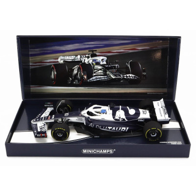 MINICHAMPS ALPHA TAURI F1 AT03 HONDA TEAM ALPHA TAURI N 10 BAHRAIN GP 2022 PIERRE GASLY - WHITE BLUE 1/18