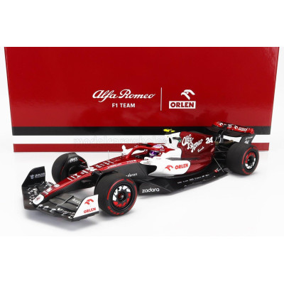 MINICHAMPS ALFA ROMEO F1  C42 TEAM ORLEN RACING N 24 10th BAHRAIN GP 2022 GUANYU ZHOU - WHITE RED MET 1/18