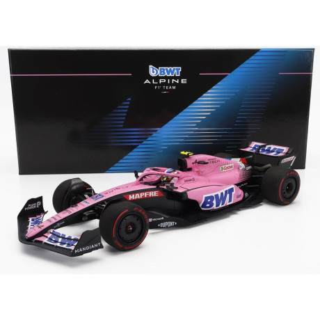 MINICHAMPS ALPINE F1 A522 TEAM ALPINE BWT N 31 7th BAHRAIN GP 2022 ESTEBAN OCON - BLUE PINK 1/18