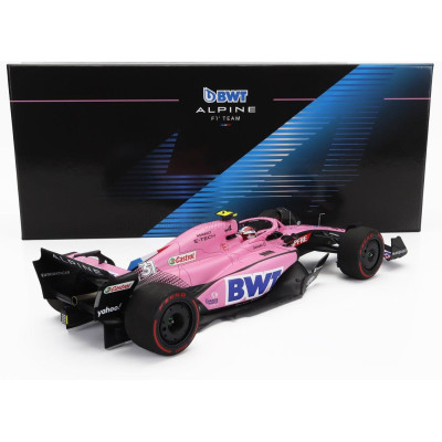MINICHAMPS ALPINE F1 A522 TEAM ALPINE BWT N 31 7th BAHRAIN GP 2022 ESTEBAN OCON - BLUE PINK 1/18
