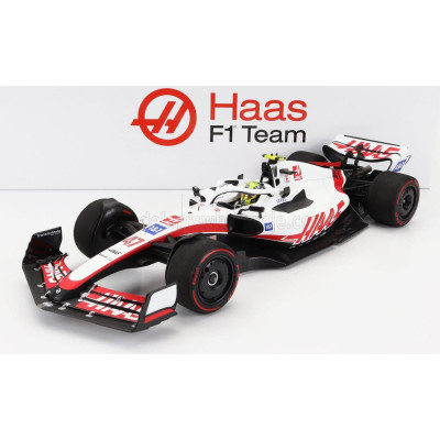 MINICHAMPS HAAS F1  VF-22 FERRARI TEAM HAAS N 47 11th BAHRAIN GP 2022 MICK SCHUMACHER - WHITE BLACK RED 1/18