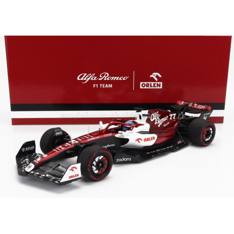 MINICHAMPS ALFA ROMEO F1  C42 TEAM ORLEN RACING N 77 6th BAHRAIN GP 2022 VALTTERI BOTTAS - WHITE RED MET 1/18